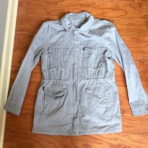 Levi's Cotton Oversize Military Jacket In Grey